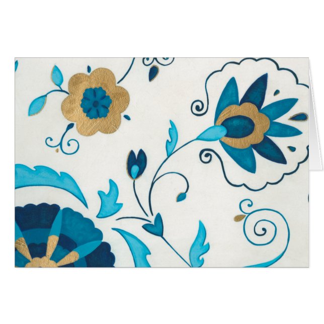 Gilded Indigo Blume mit weißem Hintergrund (Vorderseite (Horizontal))
