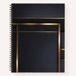 Gilded Intersections — Minimalist Black & Gold Notizbuch