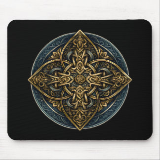 Gilded Knot Continuum — Ornate Celtic Mousepad