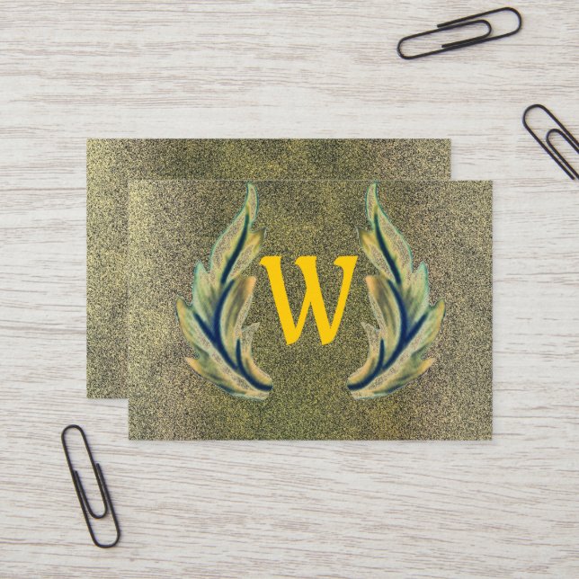 Gilded Leaf-W Visitenkarte (Vorderseite/Rückseite Beispiel)