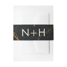 Gilded Midnight Marble Black & Gold Wedding