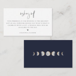 Gilded Moon Phases Hochzeit wünschend gut Begleitkarte