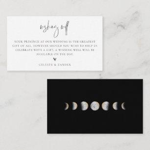 Gilded Moon Phases Hochzeit wünscht Wohlfühlen Begleitkarte