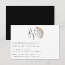 Gilded Moon Wedding Details Card Einladung