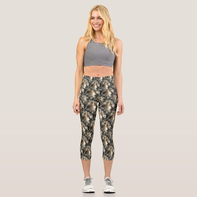 Gilded Pearls Capri Leggings (Vorderseite)