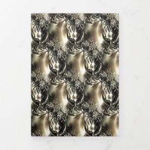 Gilded Pearls Dreifach Gefaltete Urlaubskarte