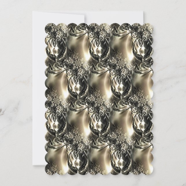 Gilded Pearls Feiertagskarte (Vorderseite)