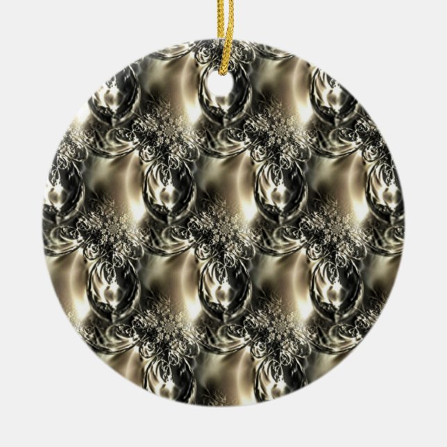 Gilded Pearls Keramik Ornament (Vorne)