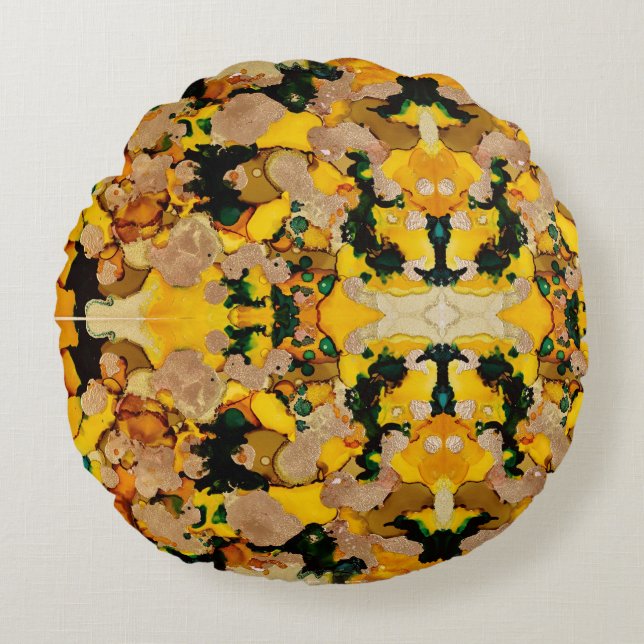 Gilded Rundes Kissen (Vorderseite)