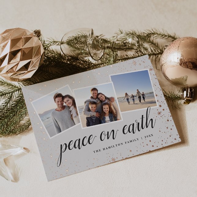 Gilded Stars | FotoCollage Folien Feiertagskarte (Von Creator hochgeladen)