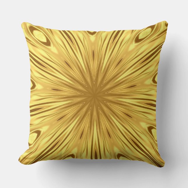 Gilded Zenith: Opulent Swirl Crimson | Gold Luxury Kissen (Vorderseite)