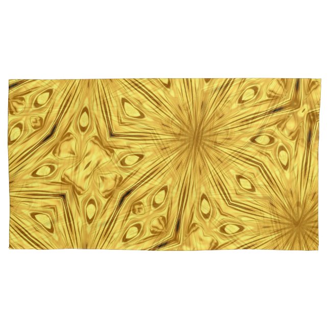 Gilded Zenith: Opulent Swirl Liquid Gold | High    Kissenbezug (Vorderseite)