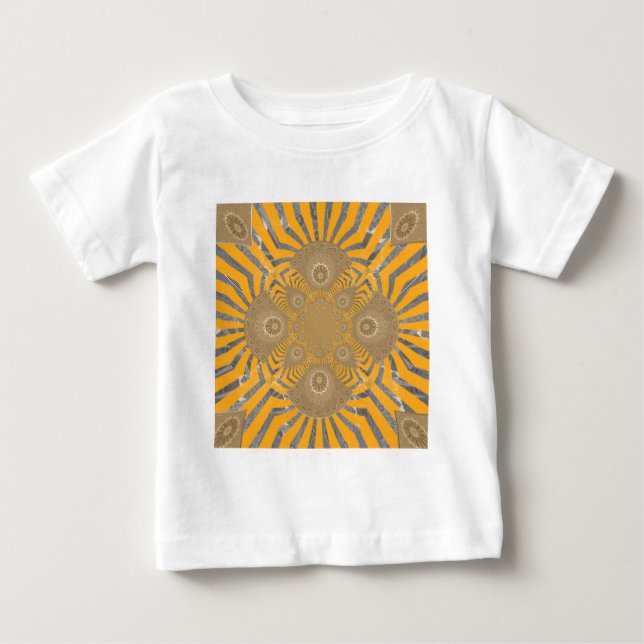 Gilded Zephyr: Eleganz in Golden Yellow & Chrome Baby T-shirt (Vorderseite)