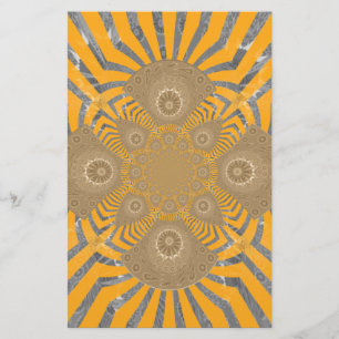 Gilded Zephyr: Eleganz in Golden Yellow & Chrome Briefpapier