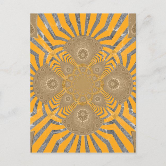 Gilded Zephyr: Eleganz in Golden Yellow & Chrome Postkarte (Vorderseite)