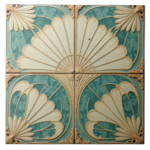 Gildenfans für Aquamarine und Creme