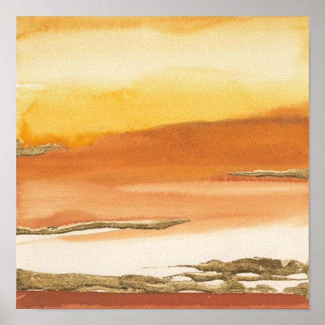 Gildenorange I v2 Abstrakt Print Poster (Vorne)