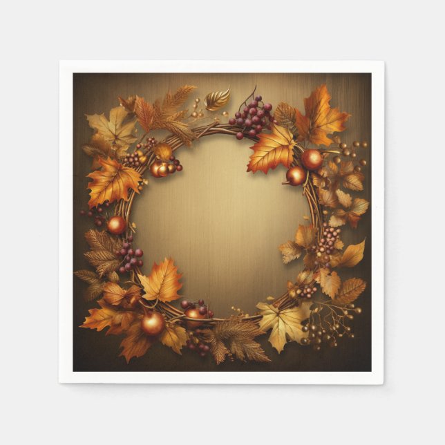 Gildete Schätze des Herbstes: Ernte des Todes Serviette (Vorderseite)