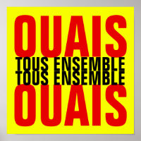 Gilets Jaunes et SLOGAN TOUS poster ENSEMBLE