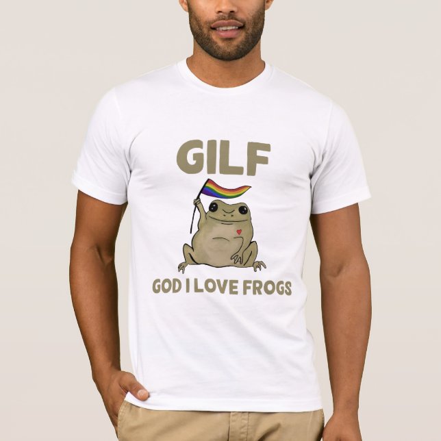 GILF God I Liebe Frösche Christlich Funny Animal T-Shirt (Vorderseite)