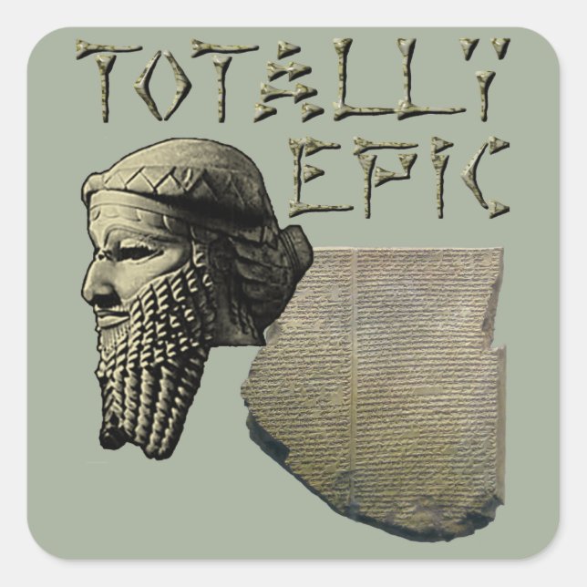 Gilgamesh: Totally Epic Quadratischer Aufkleber (Vorderseite)