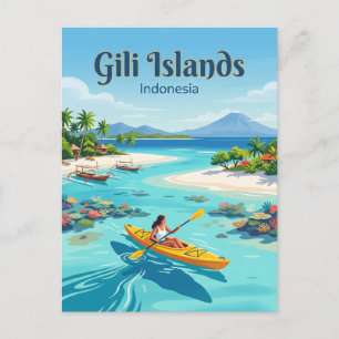 Gili-Inseln Indonesien Postkarte