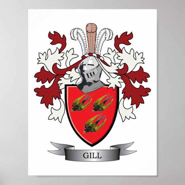 Gill-Familienwappen-Wappen Poster (Vorne)