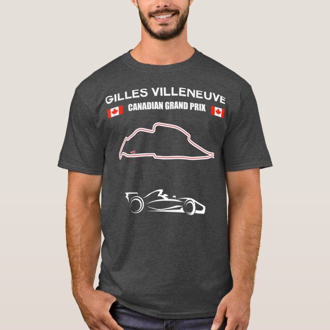 Gilles Villeneuve Circuit Racing Car Canadian T-Shirt (Vorderseite)