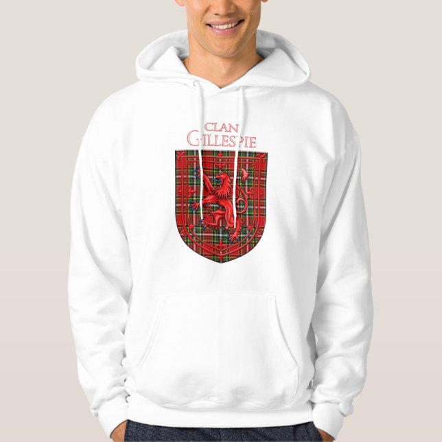 Gillespie Tartan Scottish Kariert Lion Rampant Hoodie (Vorderseite)
