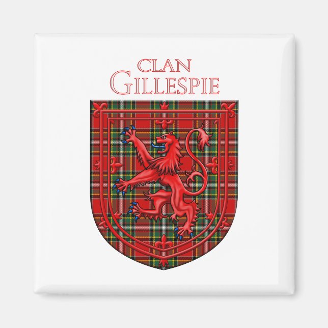 Gillespie Tartan Scottish Kariert Lion Rampant Magnet (Vorne)