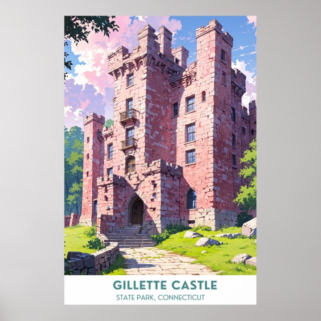 Gillette Castle Staat Park, Connecticut Poster (Vorne)