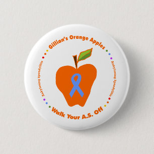 Gillian orange Äpfel Button