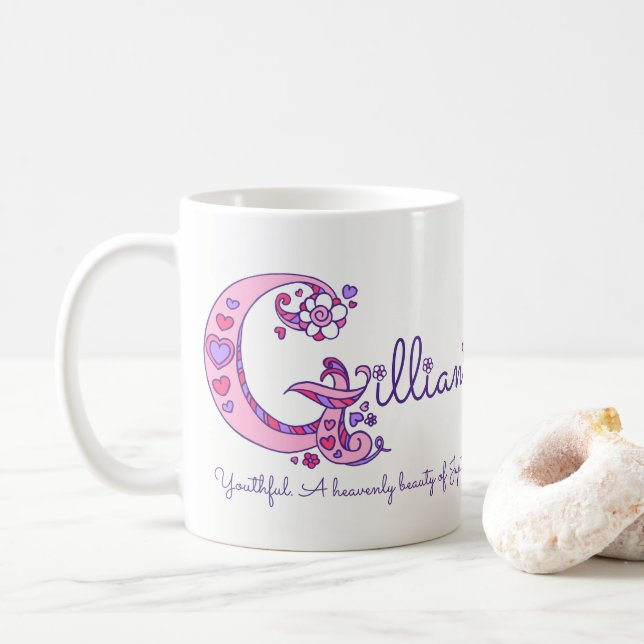 Gilliannamensbedeutung dekorative kaffeetasse (Mit Donut)
