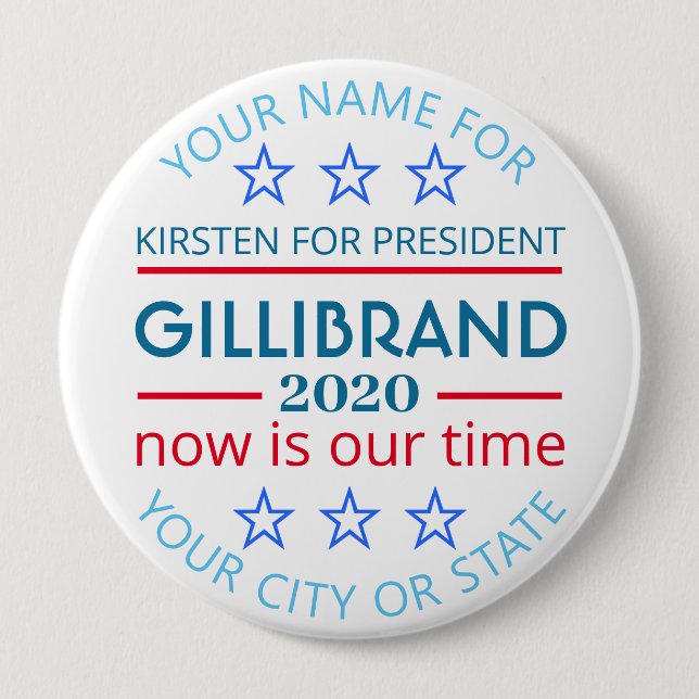 Gillibrand Präsidentschaftswahlkampf 2020 Button (Vorderseite)