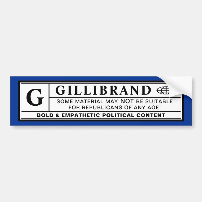 Gillibrand-Warnschild Autoaufkleber (Vorne)