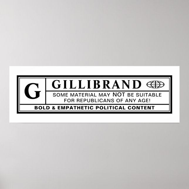 Gillibrand-Warnschild Poster (Vorne)