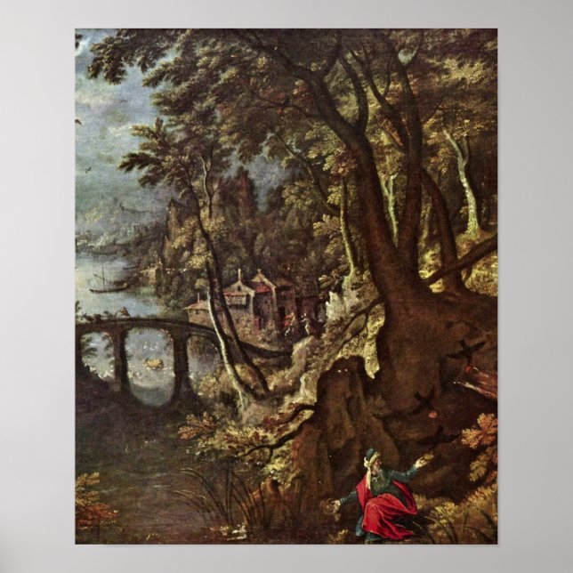 Gillis van Coninxloo - Elijah wird von Raben gefüt Poster (Vorne)