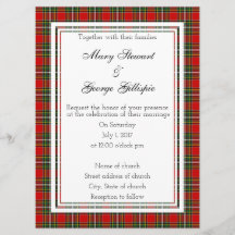 Gillispie Scottish Wedding Einladung