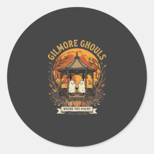 Gilmore Ghouls Halloween-Geist-Gartenpavillon Desi Runder Aufkleber