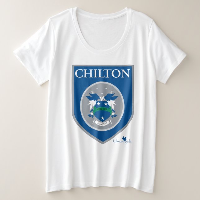 Gilmore Girls | Chilton Academy Abzeichen Große Größe T-Shirt (Design vorne)