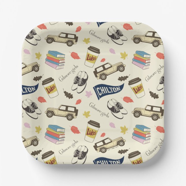 Gilmore Girls Chilton Fall Pattern Pappteller (Vorderseite)