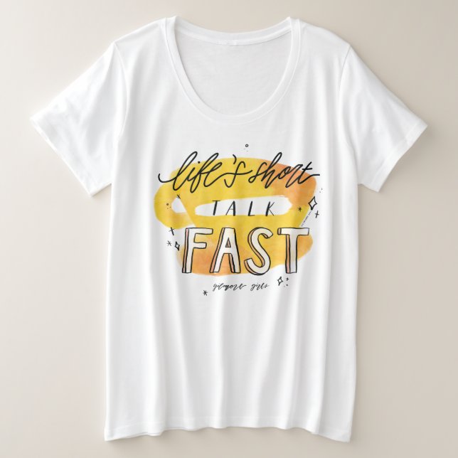Gilmore Girls | Das Kurze Leben schnell Große Größe T-Shirt (Design vorne)