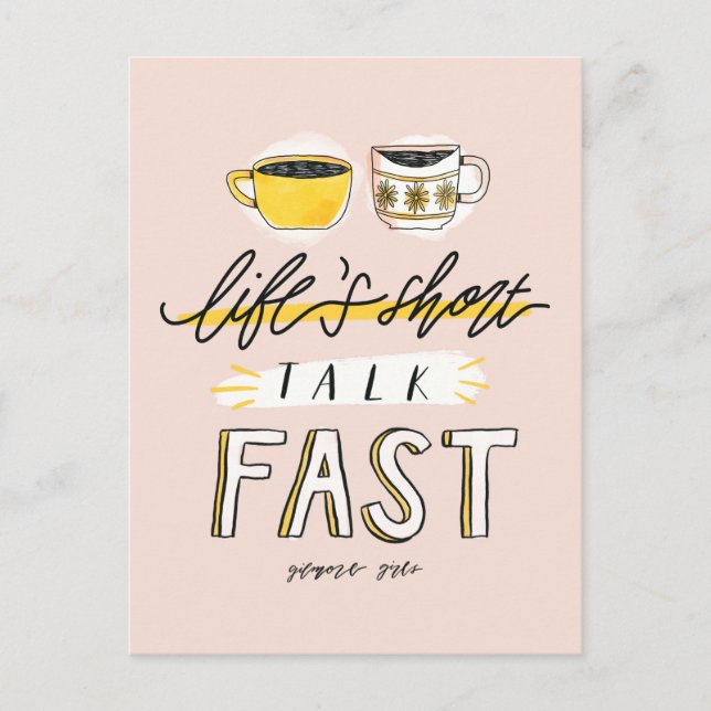 Gilmore Girls | Der Kurze Vortrag im Leben schnell Postkarte (Vorderseite)