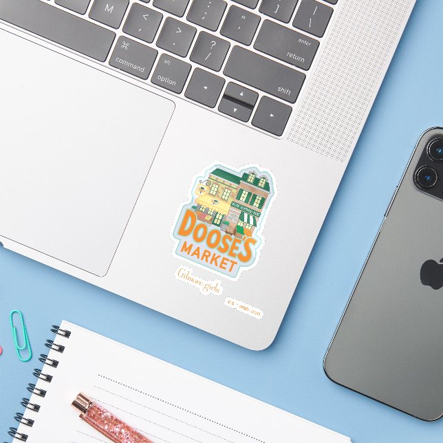 Gilmore Girls | Doose's Market Aufkleber (Laptop mit iPhone)