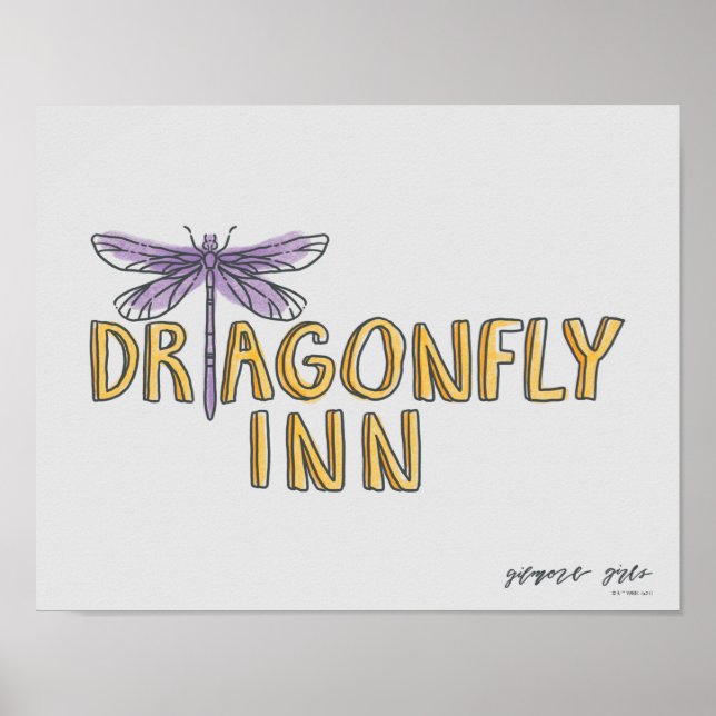 Gilmore Girls | Dragonfly-Inn-Wasserfarben-Logo Poster (Vorne)