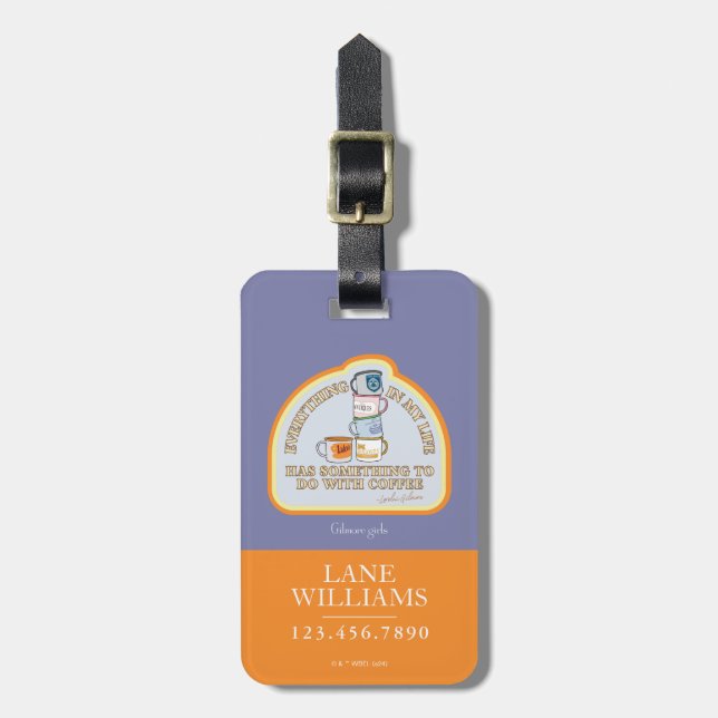 Gilmore Girls | Kaffeekonzept Grafisch Gepäckanhänger (Vorderseite vertikal)