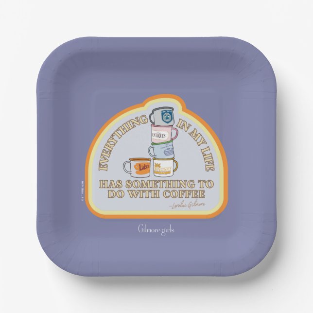 Gilmore Girls | Kaffeekonzept Grafisch Pappteller (Vorderseite)