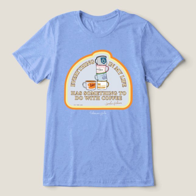 Gilmore Girls | Kaffeekonzept Grafisch Tri-Blend Shirt (Design Vorderseite)