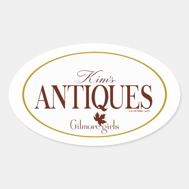 Gilmore Girls | Kims Antiquitäten Ovaler Aufkleber (Vorderseite)