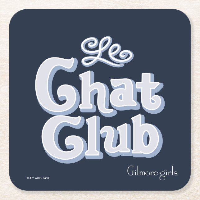 Gilmore Girls | Le Chat Club Rechteckiger Pappuntersetzer (Vorderseite)